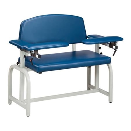 Clinton Industries Clinton 66000 Lab X Series Extra-Wide Blood Drawing Chair with Padded Arms 66000